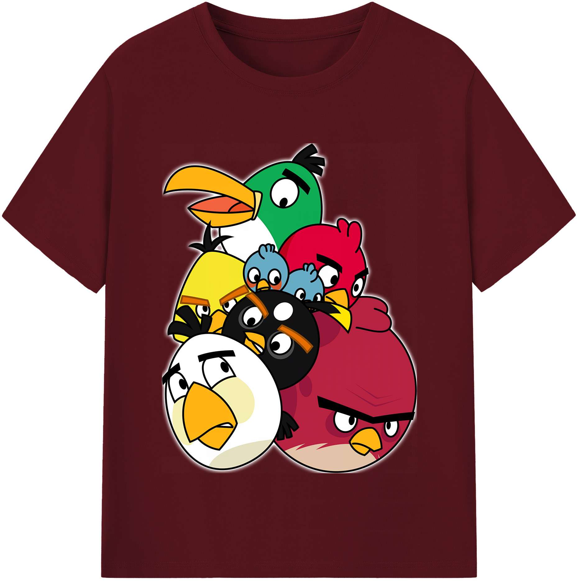 （画像用） Angry Birds アングリーバード 綿100％半袖Tシャツ（フロントプリント）